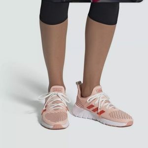 Adidas Womens 9.5 Asweego F35567 Running Shoes Sneakers Peach/Orange